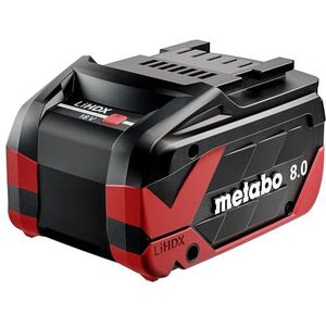 Metabo LiHDX Accupack 18 V – 8,0 Ah, reserveaccu, krachtige accu met Tabless-technologie, accu 624975000