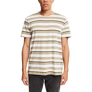 ESPRIT Heren T-shirt, 298/crème beige 4, S