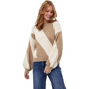 Desires Dames Kamelia gebreide trui, kasseien gestreept, XL