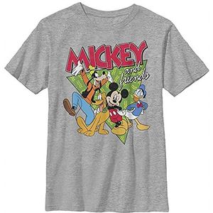 Disney Characters Funky Bunch Boy's Crew Tee, Athletic Heather, X-Small, Athletic Heather, XS