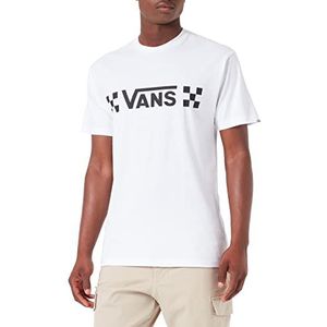 Vans Heren Drop V Check-B T-shirt, wit, XS