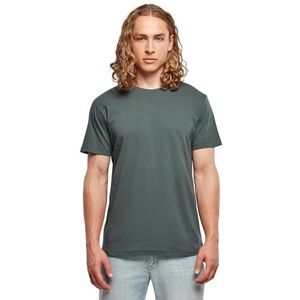 Build Your Brand T-shirt voor heren, basic, ronde hals, flesgroen S, groen (flesgroen), S