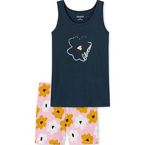 Schiesser Korte pyjama voor meisjes, Antraciet 203, 140 cm