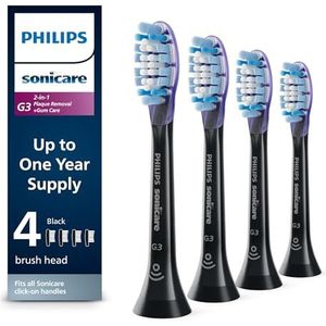 Philips Sonicare G3 Premium Gum Care - Vervangende Tandenborstelkoppen - Zwart