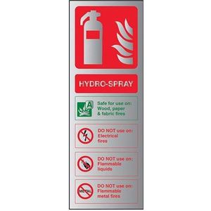 VSafety Brandblusser - Hydro-Spray ID teken 75mm x 200mm
