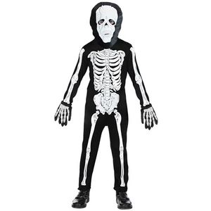 Widmann - Kinderkostuum skelet, Day of the Dead, Skelet, Halloween, carnavalskostuums, 116, zwart/wit