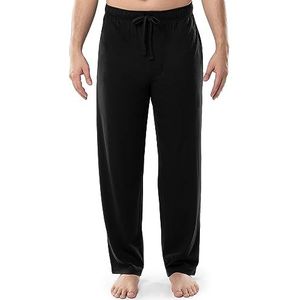 IZOD Men's Jersey Knit Sleep Pant, Black, Large
