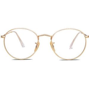 SOJOS Ronde Blauw Licht Blokkerende Bril voor Dames Blauw Lichtfilter Computerbril voor het Blokkeren SJ5024 met Goud Frame/Anti-Blauw Licht Lens