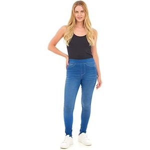 M17 Vrouwen Dames Denim Jeans Jeggings Skinny Fit Klassieke Casual Katoenen Broek Broek Met Zakken, Helder blauw, 36