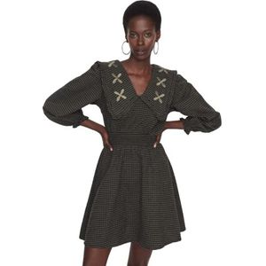 Trendyol Mini-A-lijn jurk voor dames, kleurrijk, 38, Zeer kleurrijk, 64