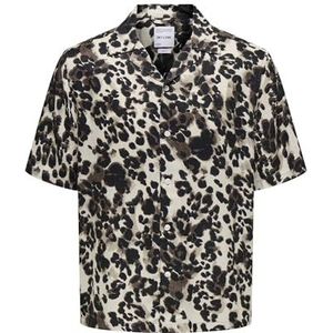 ONLY & SONS Heren Onsrocket Reg Ss Resort AOP Shirt, Egret, L