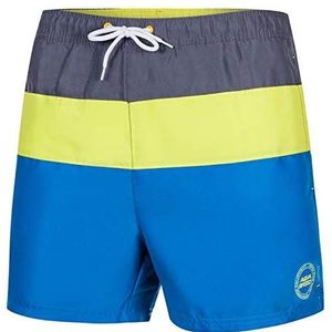Aquaspeed zwemshorts voor heren, stijlvol en comfortabel, met achterzak, ideaal voor zwembad of strand, travis, grijs/groen/blauw, S