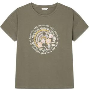 Springfield T-shirt voor dames, licht kaki, XS