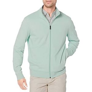 Amazon Essentials Heren lichtgewicht French Terry Full-Zip Mock Neck Sweatshirt, Mintgroen, Medium