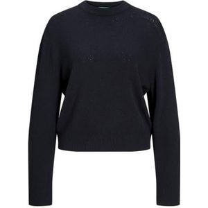 JACK & JONES Jxdaisy Crew Neck Knit, zwart, XL