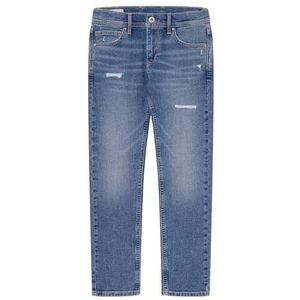 Pepe Jeans Boy's Skinny Jeans Repair Jr, blauw (denim), 10 jaar, blauw (denim), 10 Jaar