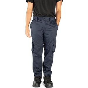 Security Line s Kronos Multifunctionele zakken voor heren, werkbroek/veiligheidsbroek met ritssluiting, YKK elastische broek, taillemaat 34 tot 60, Blauw, 32