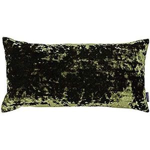 Riva Paoletti Roma vierkant gevuld kussen groen-verpletterd fluwelen look en gevoel verborgen ritssluiting - machine wasbaar - 100 hoesje (20"" x 20"" inch), polyester, olijf, 50 x 50 cm