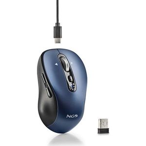 NGS - Infinity-RB - Draadloze Muis - Blauw - Ergonomisch - 2,4 GHz + Bluetooth 5.1