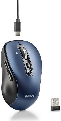 NGS - Infinity-RB - Draadloze Muis - Blauw - Ergonomisch - 2,4 GHz + Bluetooth 5.1