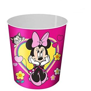 Disney Minnie Mouse prullenbak/papiermand - plastic - 21,5 x 21 cm