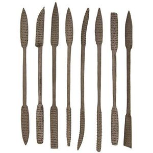 SE Zware houten rasp riffler vijlset - diverse vijlen voor rasp sneden - hout vormgereedschap - set van 8 stuks - 7408WFR