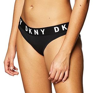 DKNY Cozy Boyfriend-ondergoed voor dames in bikini-stijl, zwart/wit, S