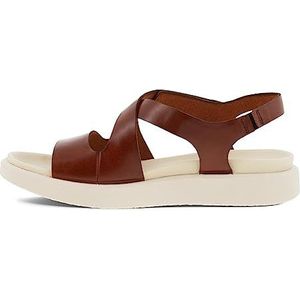 Ecco Dames FLOWT W Flat Sandalen Cognac, 40 EU, cognac, 40 EU