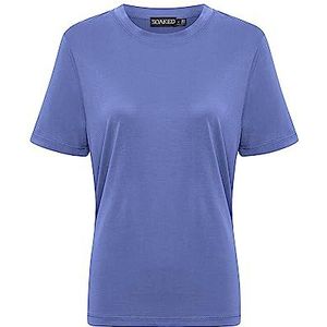 Soaked In Luxury T-shirt voor dames, korte mouwen, ronde hals, casual, jersey, Coastal Fjord, S