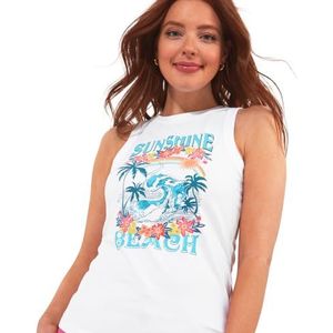 Joe Browns Dames strand grafische zomer zonneschijn vest top, wit, 16, Wit, 42