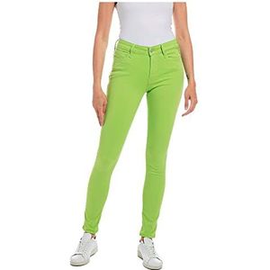 Replay Dames Jeans Luzie Skinny-Fit Hyperflex Colour X-Lite met stretch, Apple Green 675 (groen), 24W / 30L, Apple Green 675, 24W / 30L