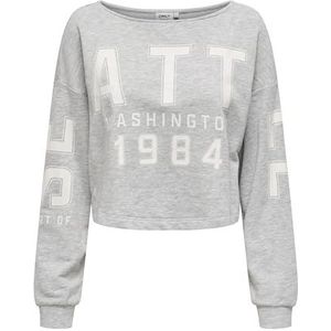 Onlleonora L/S City O-Neck Top Swt, lichtgrijs gem., L