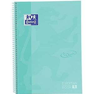 Oxford School Europeanbook notitieboek gekleurde rand A4+ gelinieerd 80 vellen hardcover pastel mint