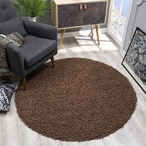 SANAT tapijt, polypropyleen, donkerbruin, 80 cm rond