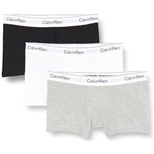 Calvin Klein heren Onderbroek 3P Trunk,Zwart/Wit/Grijs Heather,XXL Grote maten