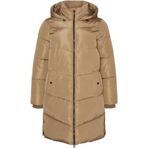 VERO MODA CURVE Dames VMCHALSEY Coat CUR, gewatteerde jas, tijgeroog, 48, Tigers Eye, 48 NL