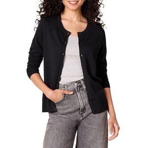 Amazon Essentials Women's Lichtgewicht vest met ronde hals (verkrijgbaar in grote maten), Zwart, XS