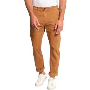 JP 1880 Heren grote maten grote maten Menswear L-8XL chinobroek, buikfit, FLEXNAMIC®, 4-pocket, regular fit 748444, caramel, 42W / 32L