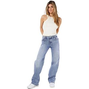 Noisy may Vrouwelijke jeans met wijde pijpen NMYOLANDA normale taille, blauw (light blue denim), 28W x 34L