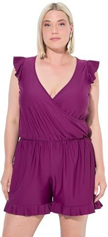 Ulla Popken - Badpak - Bessen - Soft Cup - Effen