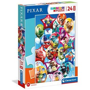 Clementoni 24215, Pixar Palemenrty Supercolor Maxi Puzzel voor Kinderen, Leeftijd 3 jaar Plus