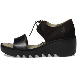 Fly London Dames BILU465FLY sandaal, zwart/zwart, 8 UK, Zwart, 41 EU