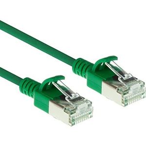 ACT CAT6a Netwerkkabel, U/FTP LSZH LAN Kabel Dunne 3,8mm Slimline, Flexibele Snagless CAT 6a Kabel Met RJ45 Connector, Voor Gebruik In Datacenters, 10 Meter, Groen - DC7710