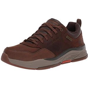 Skechers Benago Sneakers voor heren, Donkerbruin Waterdicht Leer, 42.5 EU