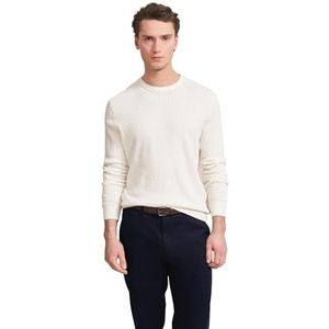 Gebreide Trui - Ecru - Vlechtstructuur - Regular Fit