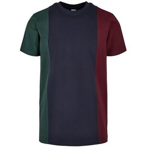 Urban Classics T-shirt voor heren Tripple Tee, Multicolour (Bottlegreen/Midnight 02371), S