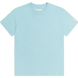 Champion Rochester 1919 Eco Future B - Circular gerecycled katoen S/L T-shirt, blauw pastel, 7-8 jaar kinderen en jongens SS24, pastelblauw