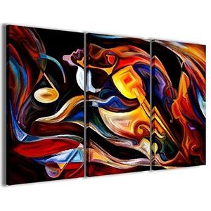 Abstract Schilderij 005 Moderne Schilderijen op Stretched Canvas 3 Panelen Klaar om op te hangen 120 x 90 cm