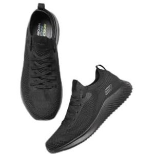 Skechers Bounder 2.0 herensneakers, zwart net, zwarte rand, 42.5 EU