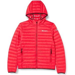 Champion Legacy Outdoor Small Logo Hooded Gewatteerde jas, intens rood, S voor heren